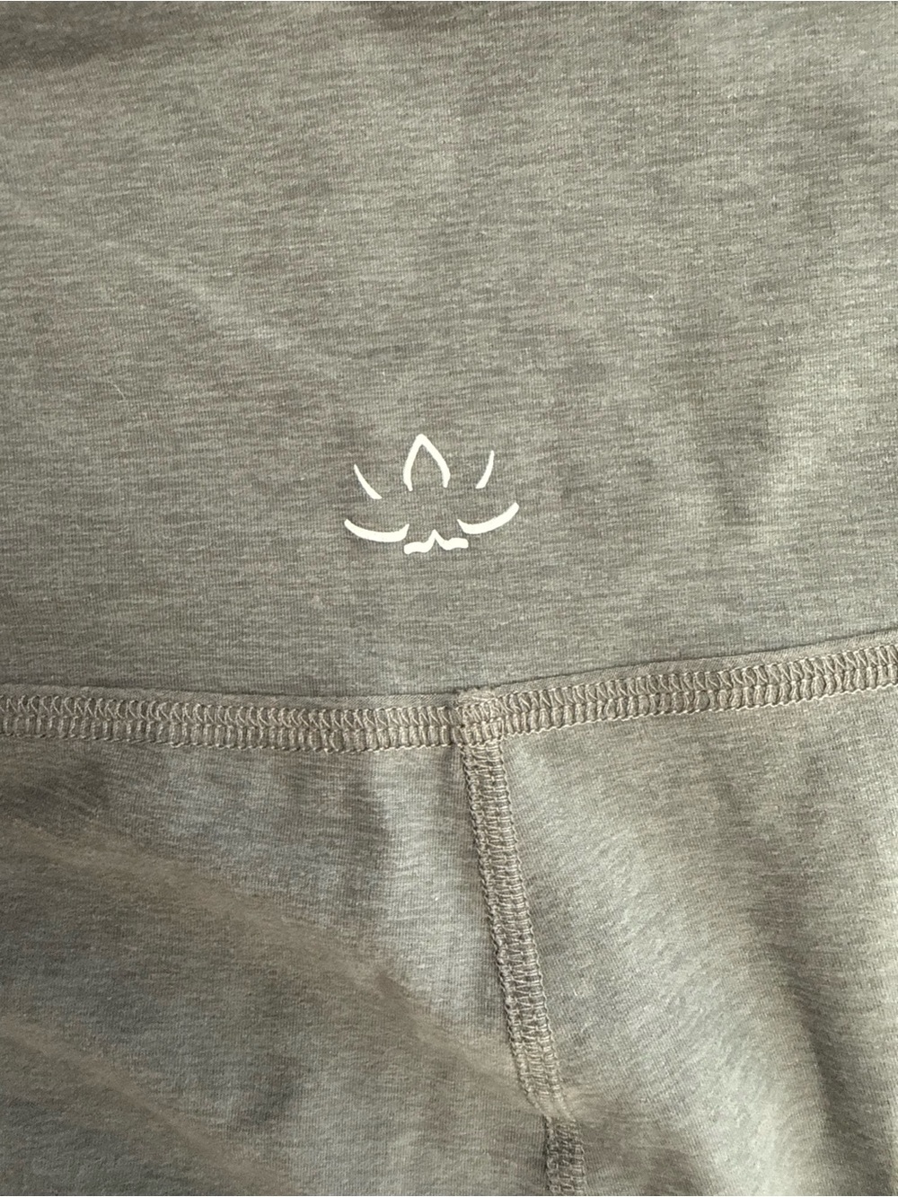 Beyond Yoga Gray Top with White Logo